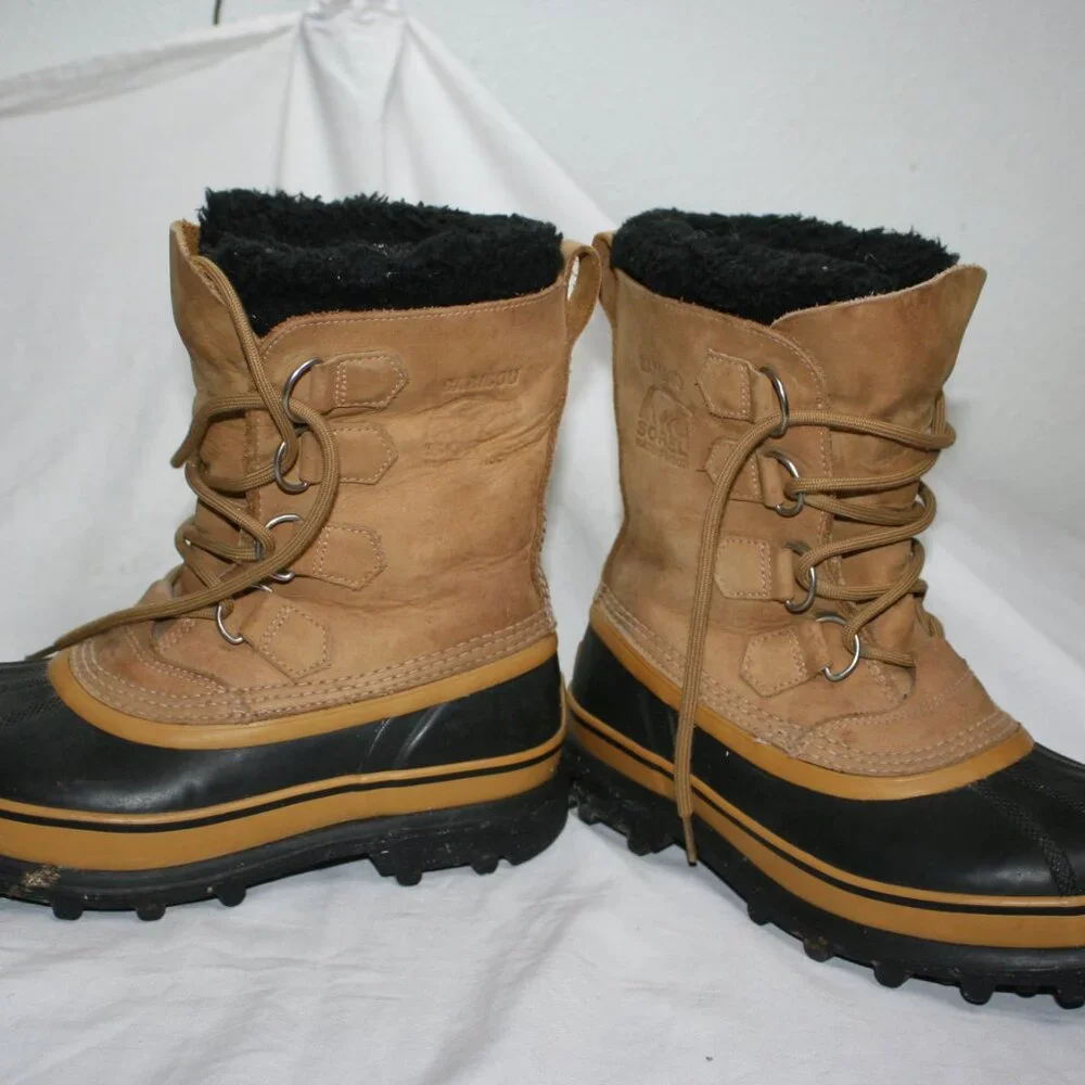 🌨️ Men's Vintage Sorel Caribou Waterproof Duck Boots – Great Condition 🌨️